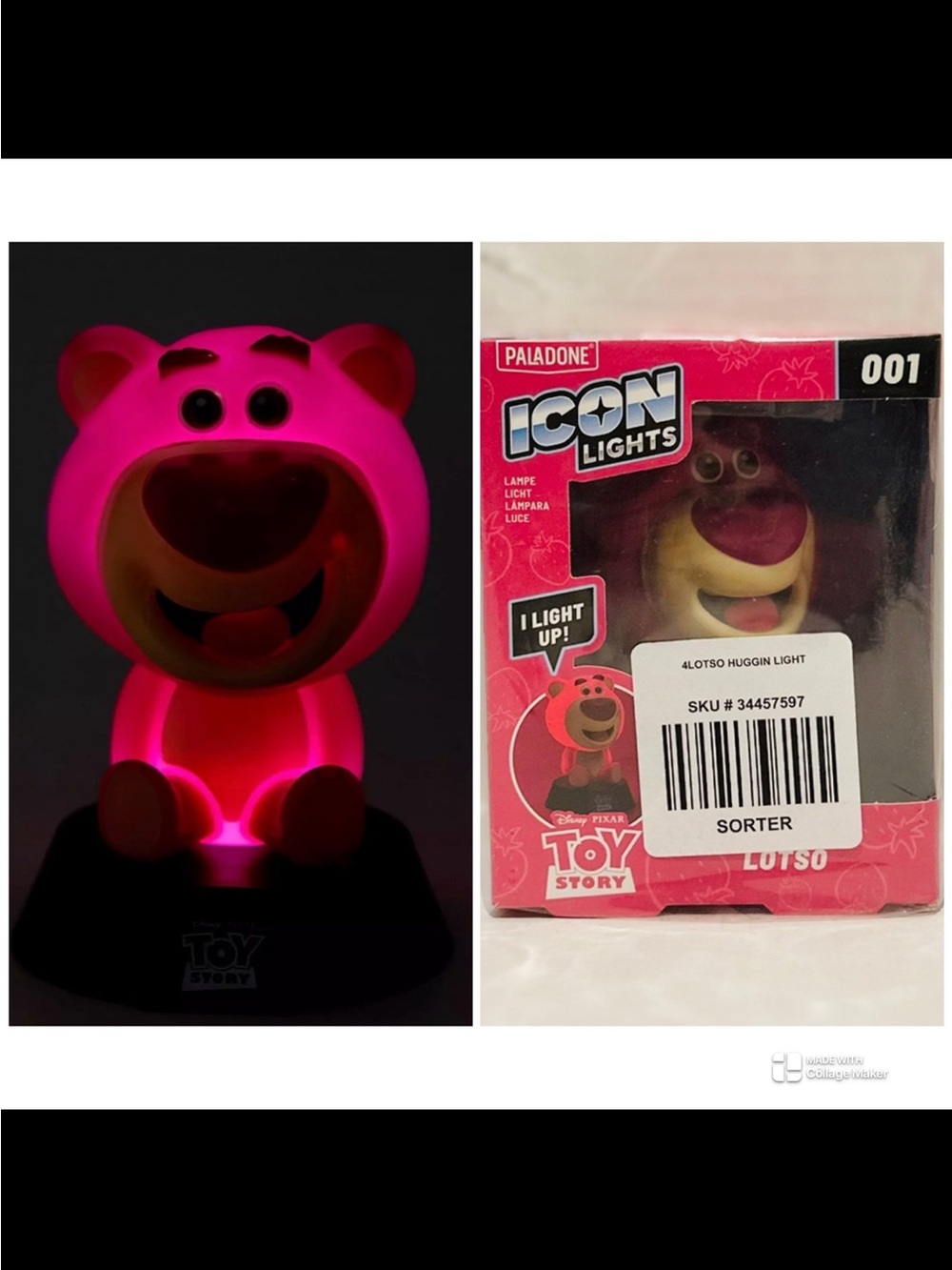 Disney BNIB Pixar Toy Story Lotso Night Light